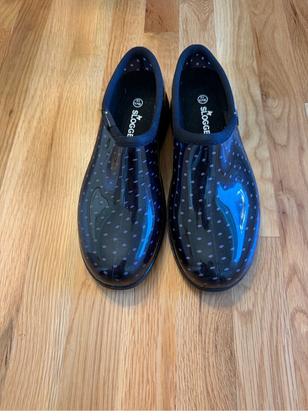 Sloggers Black with Polka Dots Waterproof Garden Clog